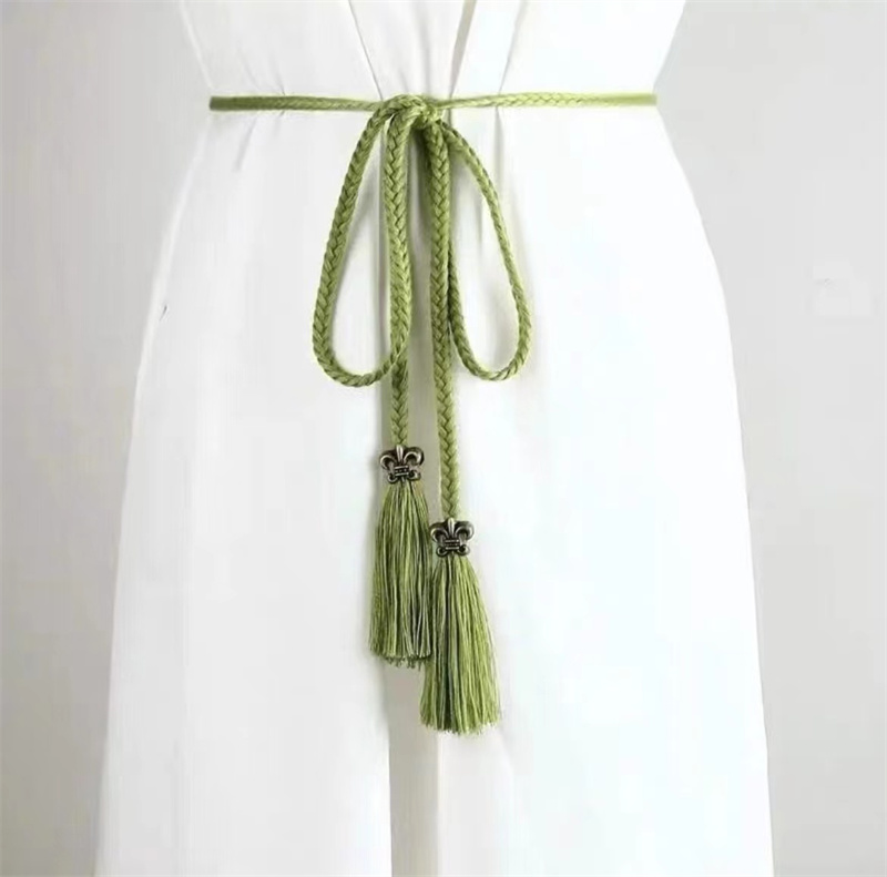 0.8cm棉线编织流苏腰带
