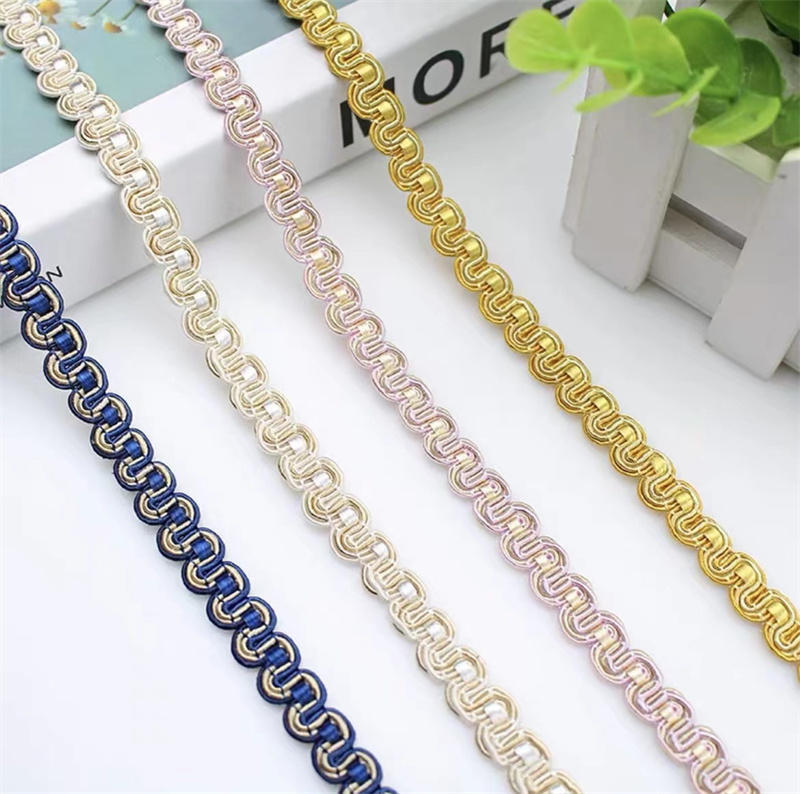 0.1cm窗帘蓝色波浪织带