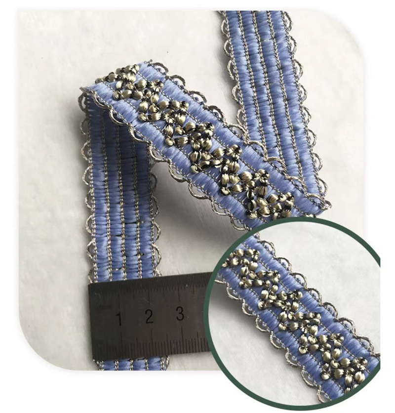 2.5cm天蓝/红色钩边带