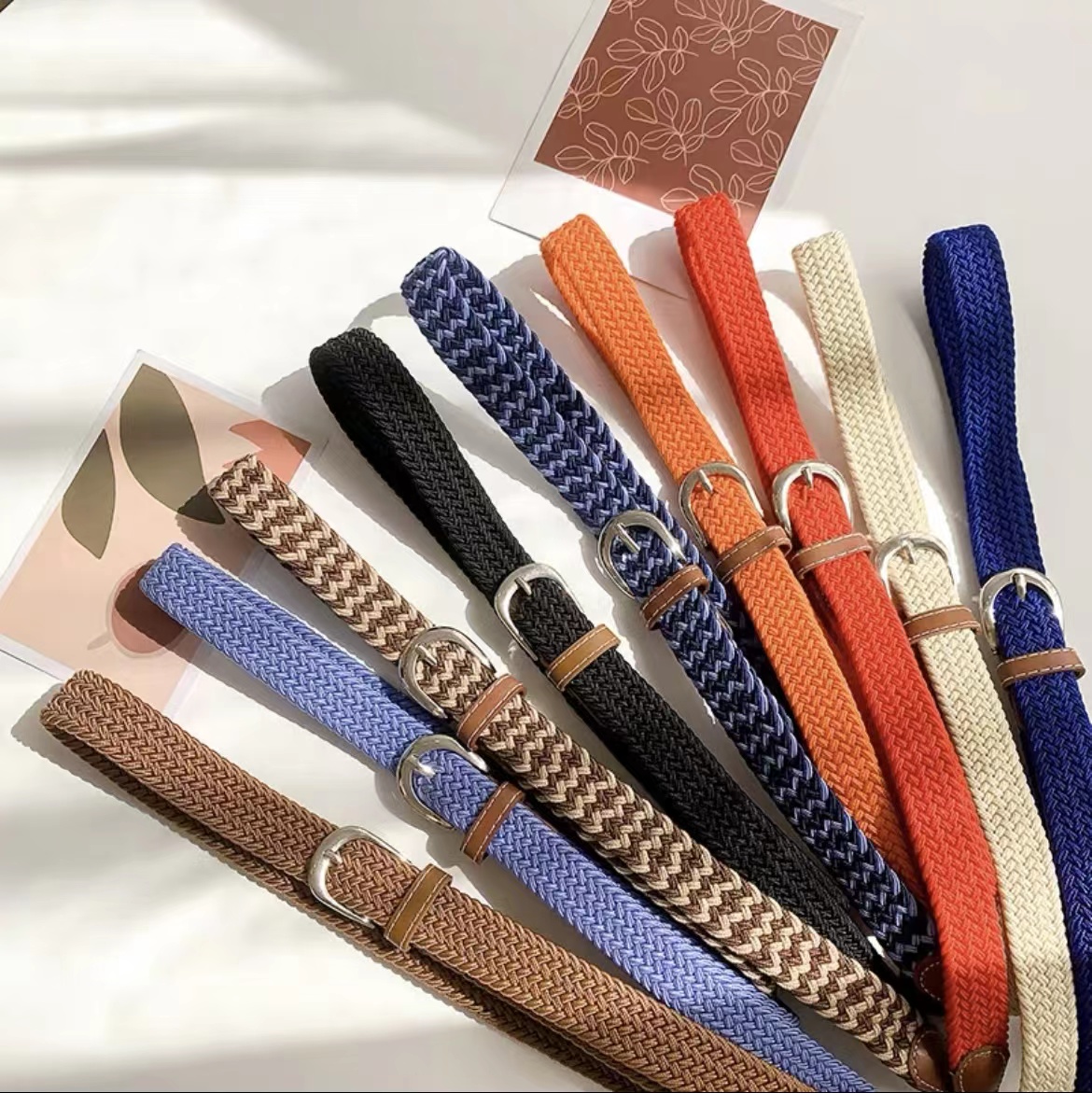 2.5cm woven canvas belt