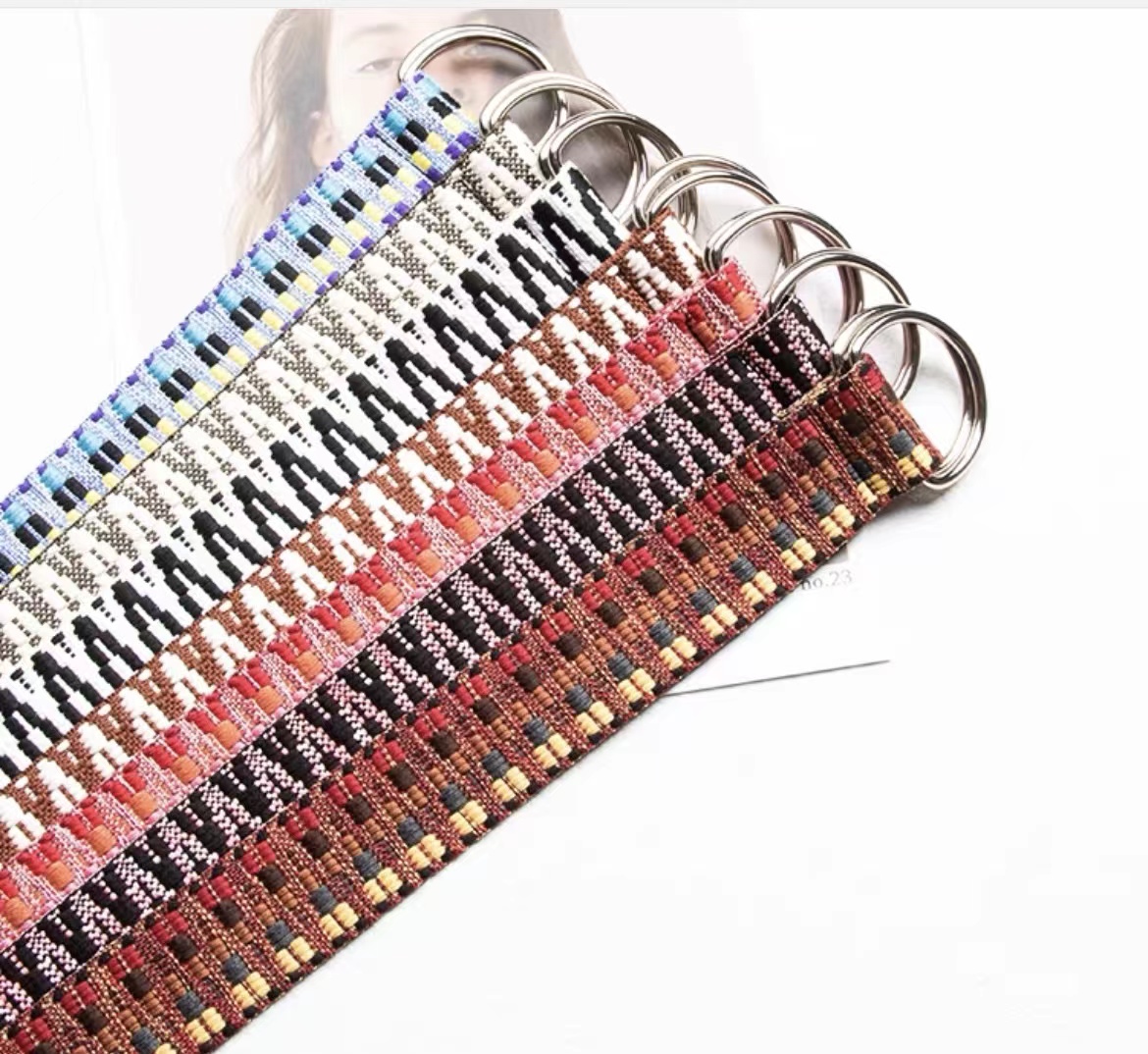 3.8cm双环扣潮流腰带