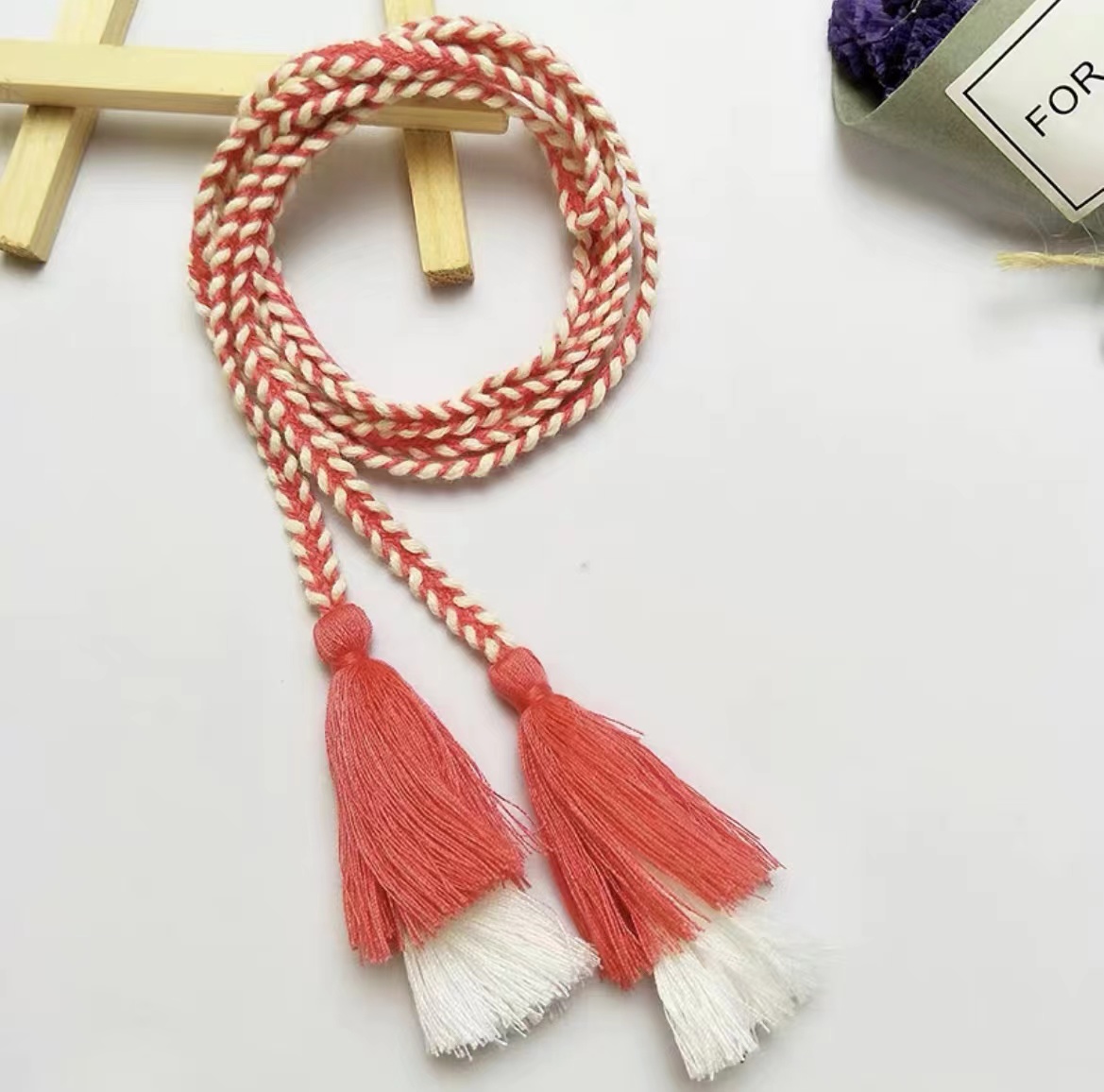 0.5cm retro decorative folk style waist rope